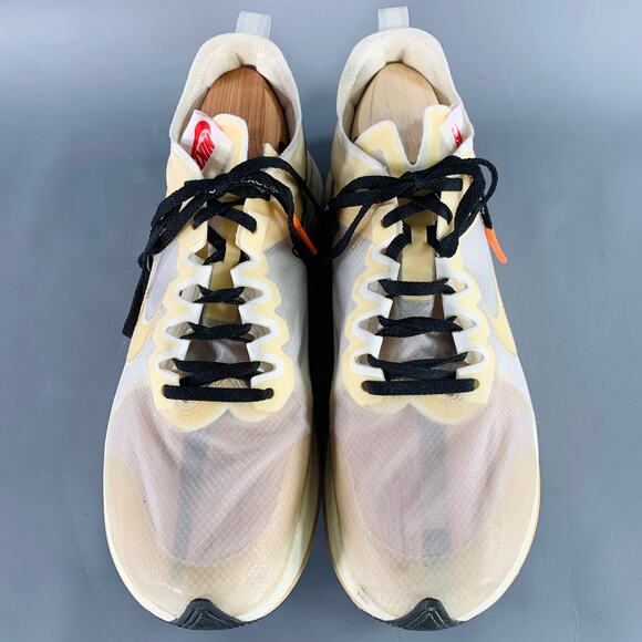 NIKE x OFF-WHITE 2017  11 The Ten White Translucent Synthetic Athletic Sneakers - Picture 4 of 9